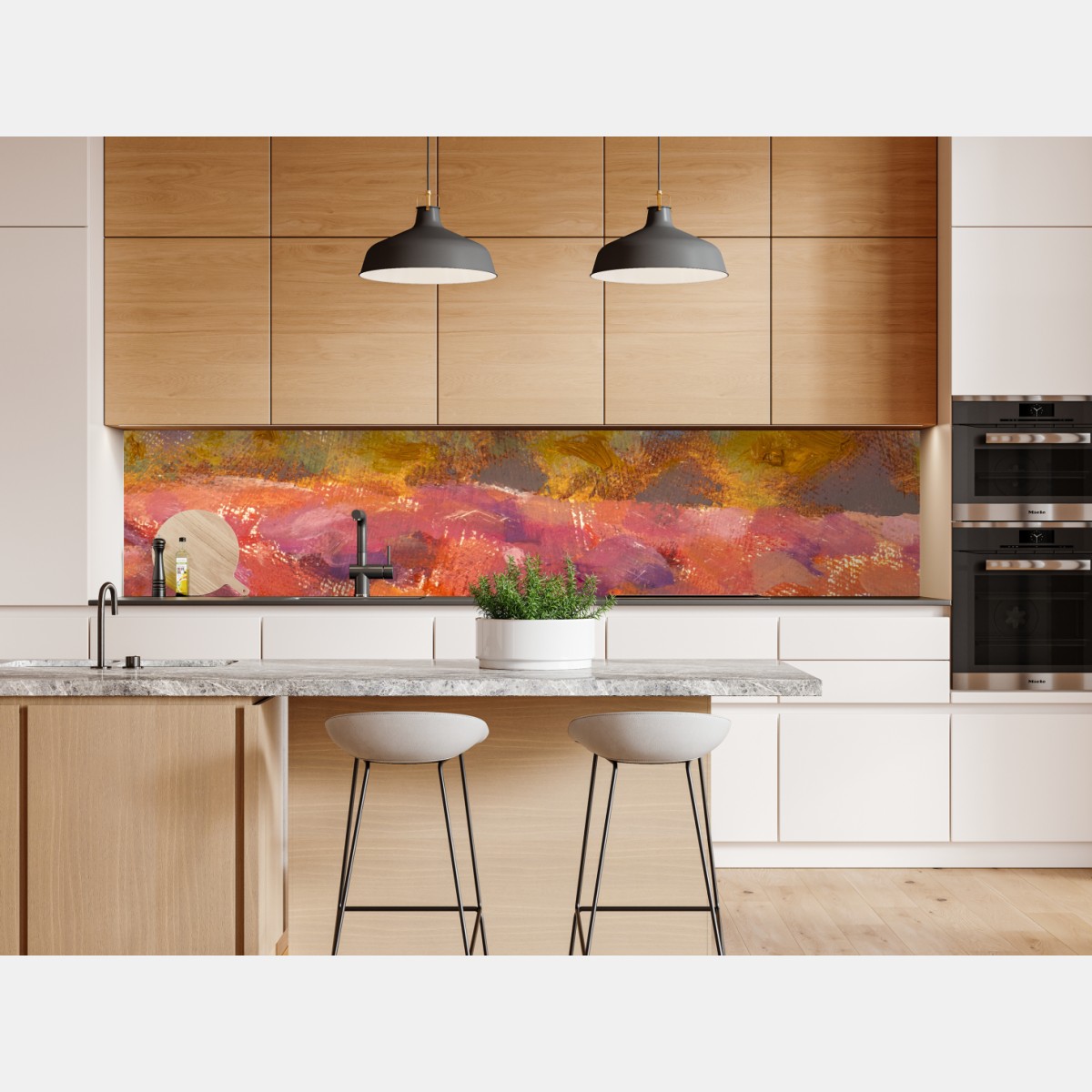 Naklejka repozycjonowalna Prowansja pole lawendy obraz olejny – Wallissimo® Naklejka repozycjonowalna Prowansja pole lawendy obraz olejny – Wallissimo®