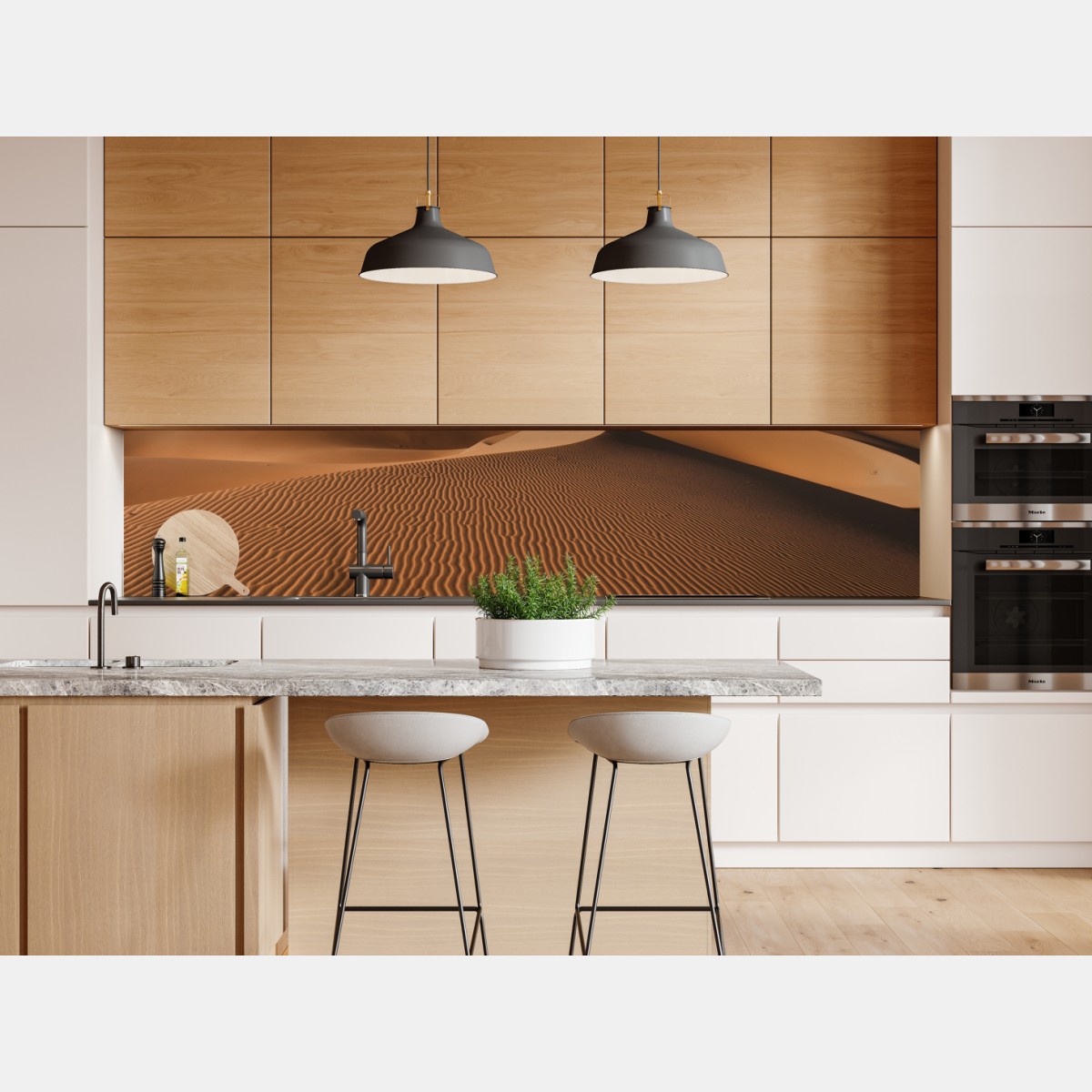 Naklejka repozycjonowalna złote wydmy pod głębokim niebem – Wallissimo® Naklejka repozycjonowalna złote wydmy pod głębokim niebem – Wallissimo®