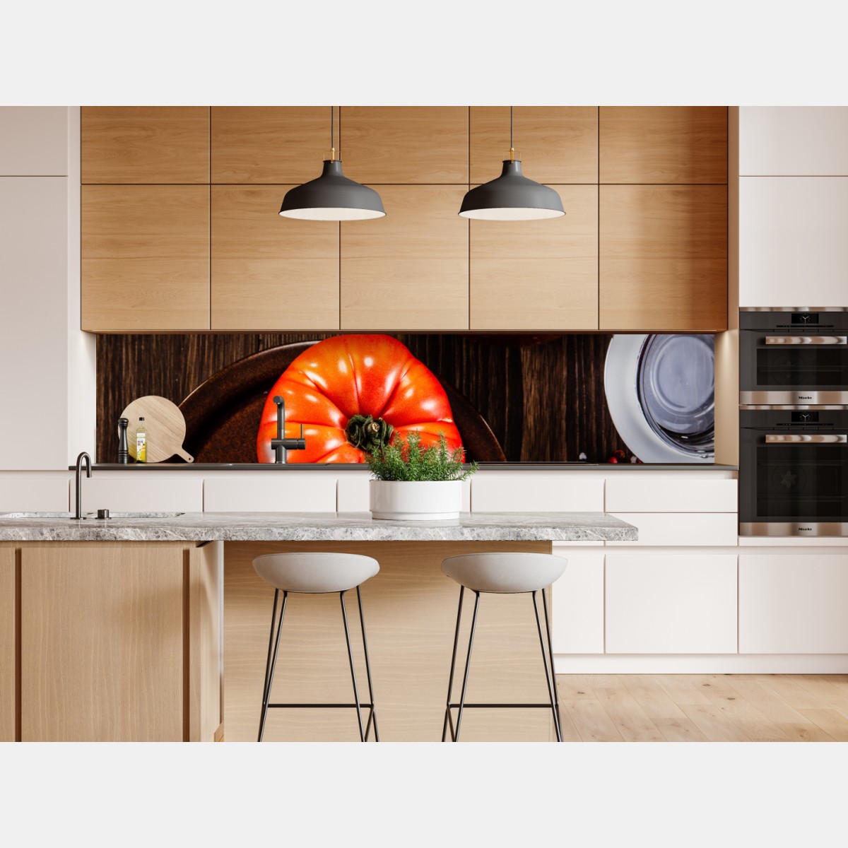 Naklejka repozycjonowalna świeże pomidory i domowy sos – Wallissimo® Naklejka repozycjonowalna świeże pomidory i domowy sos – Wallissimo®