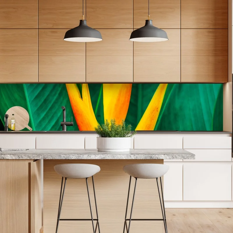 Naklejka repozycjonowalna żywy żółty kwiat rzepaku w zbliżeniu – Wallissimo®