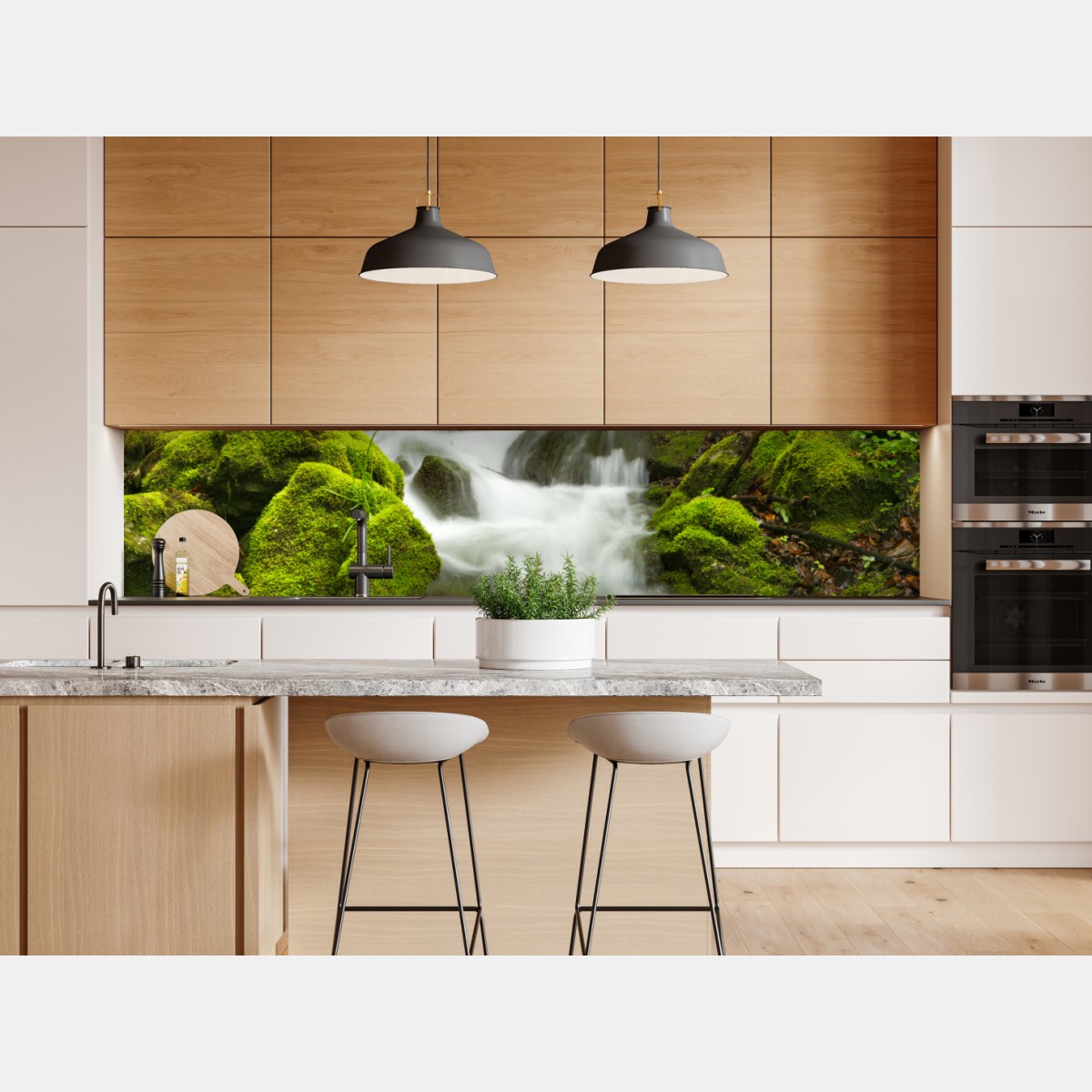 Naklejka repozycjonowalna mechowy wodospad – Wallissimo® Naklejka repozycjonowalna mechowy wodospad – Wallissimo®