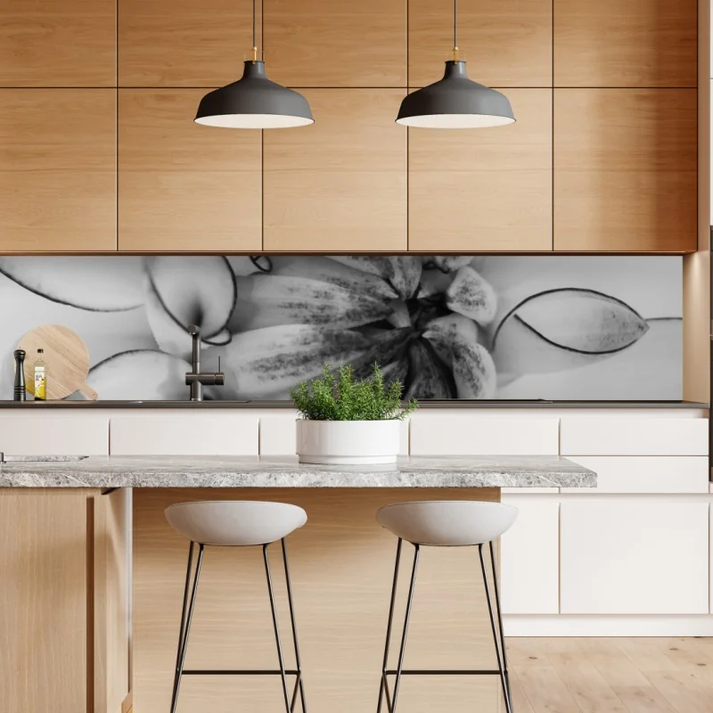 Naklejka repozycjonowalna delikatne zbliżenie mlecza w miękkim niebieskim – Wallissimo®