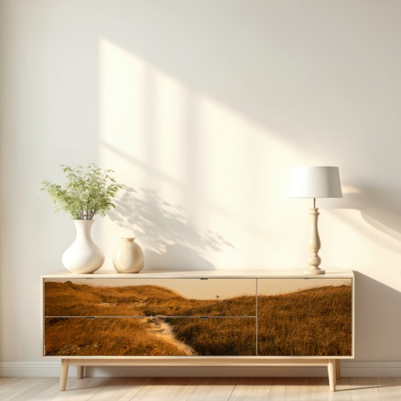 Naklejka repozycjonowalna słoneczna ścieżka przez wydmy – Wallissimo® Naklejka repozycjonowalna słoneczna ścieżka przez wydmy – Wallissimo®