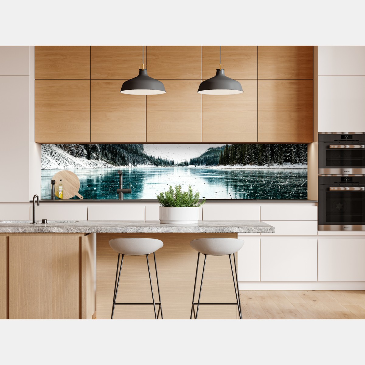 Naklejka repozycjonowalna lodowe turkusowe odbicie gór – Wallissimo® Naklejka repozycjonowalna lodowe turkusowe odbicie gór – Wallissimo®