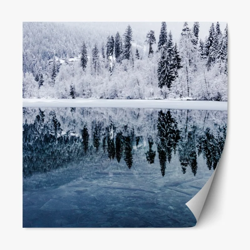 Naklejka repozycjonowalna zaczarowany zielony leśny strumień – Wallissimo®