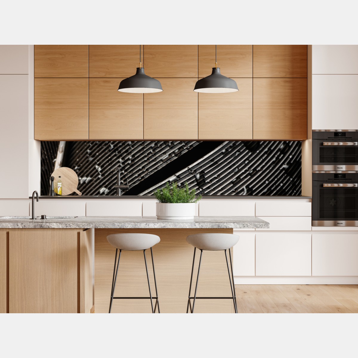 Naklejka repozycjonowalna czarno-białe pióro z kroplami wody – Wallissimo® Naklejka repozycjonowalna czarno-białe pióro z kroplami wody – Wallissimo®