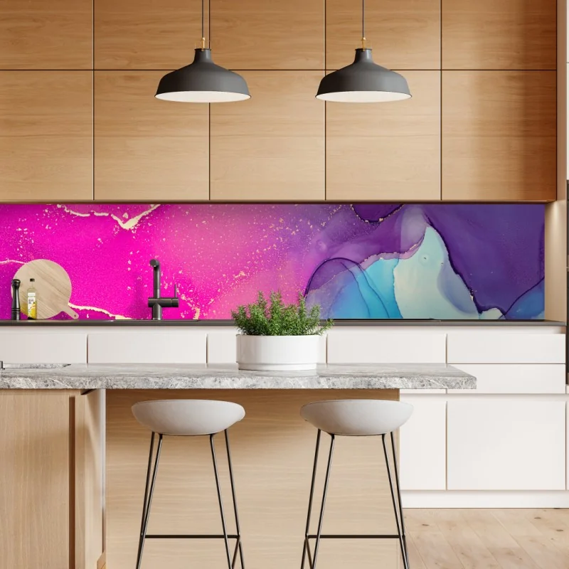 Naklejka repozycjonowalna wibrująca marmurowa kompozycja alkoholowego tuszu – Wallissimo® Naklejka repozycjonowalna wibrująca marmurowa kompozycja alkoholowego tuszu – Wallissimo®