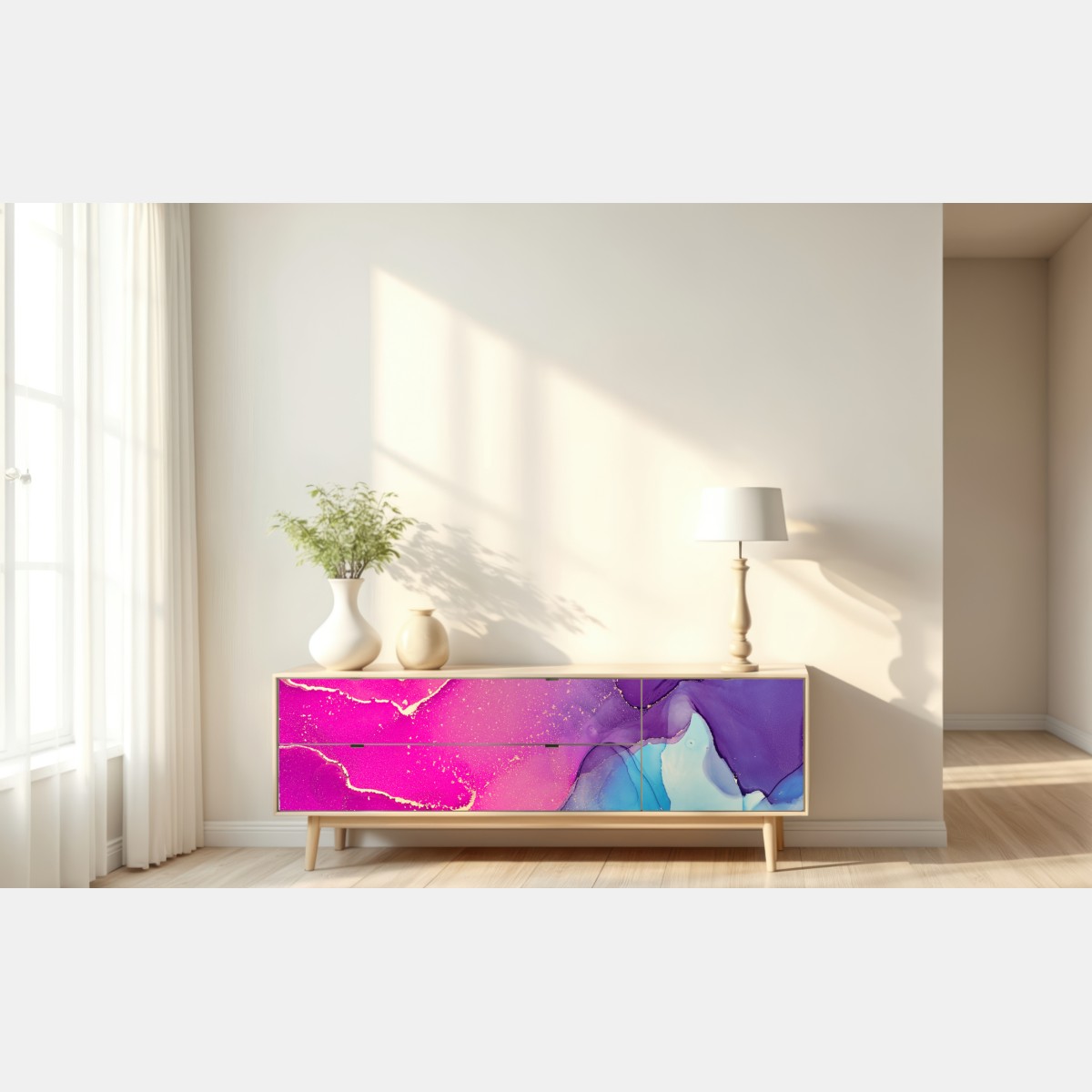 Naklejka repozycjonowalna wibrująca marmurowa kompozycja alkoholowego tuszu – Wallissimo® Naklejka repozycjonowalna wibrująca marmurowa kompozycja alkoholowego tuszu – Wallissimo®