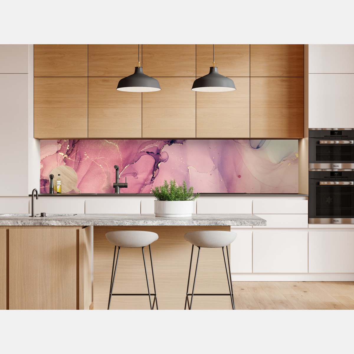 Naklejka repozycjonowalna eteryczna fioletowa abstrakcja marmurowa – Wallissimo® Naklejka repozycjonowalna eteryczna fioletowa abstrakcja marmurowa – Wallissimo®