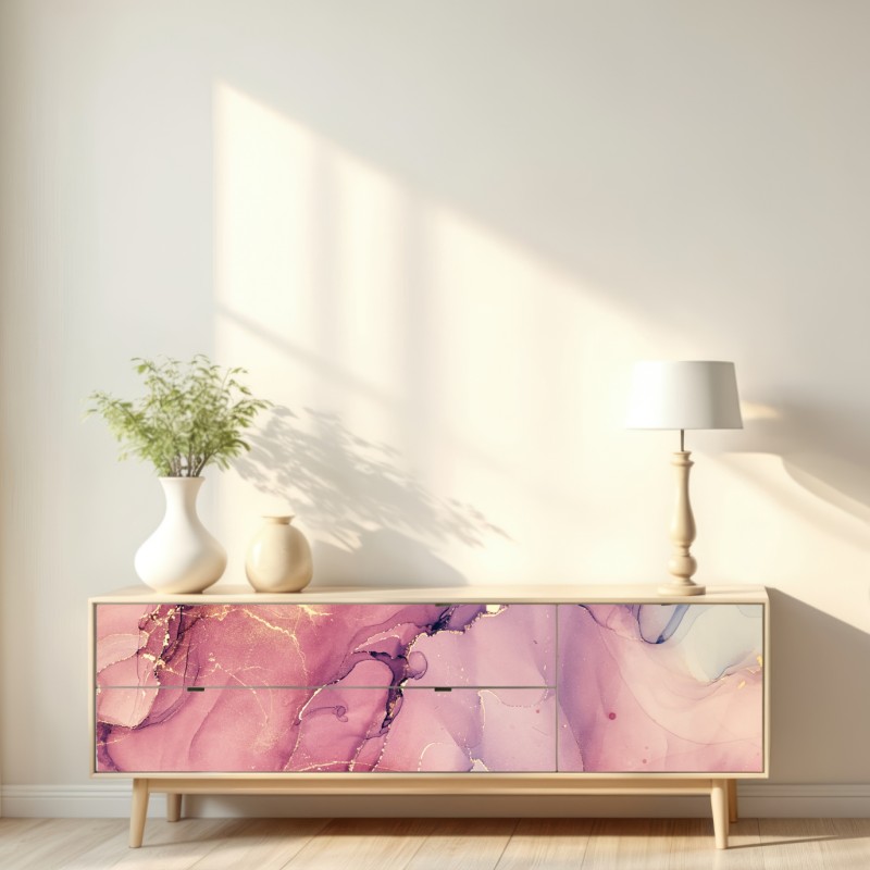 Naklejka repozycjonowalna eteryczna fioletowa abstrakcja marmurowa – Wallissimo® Naklejka repozycjonowalna eteryczna fioletowa abstrakcja marmurowa – Wallissimo®