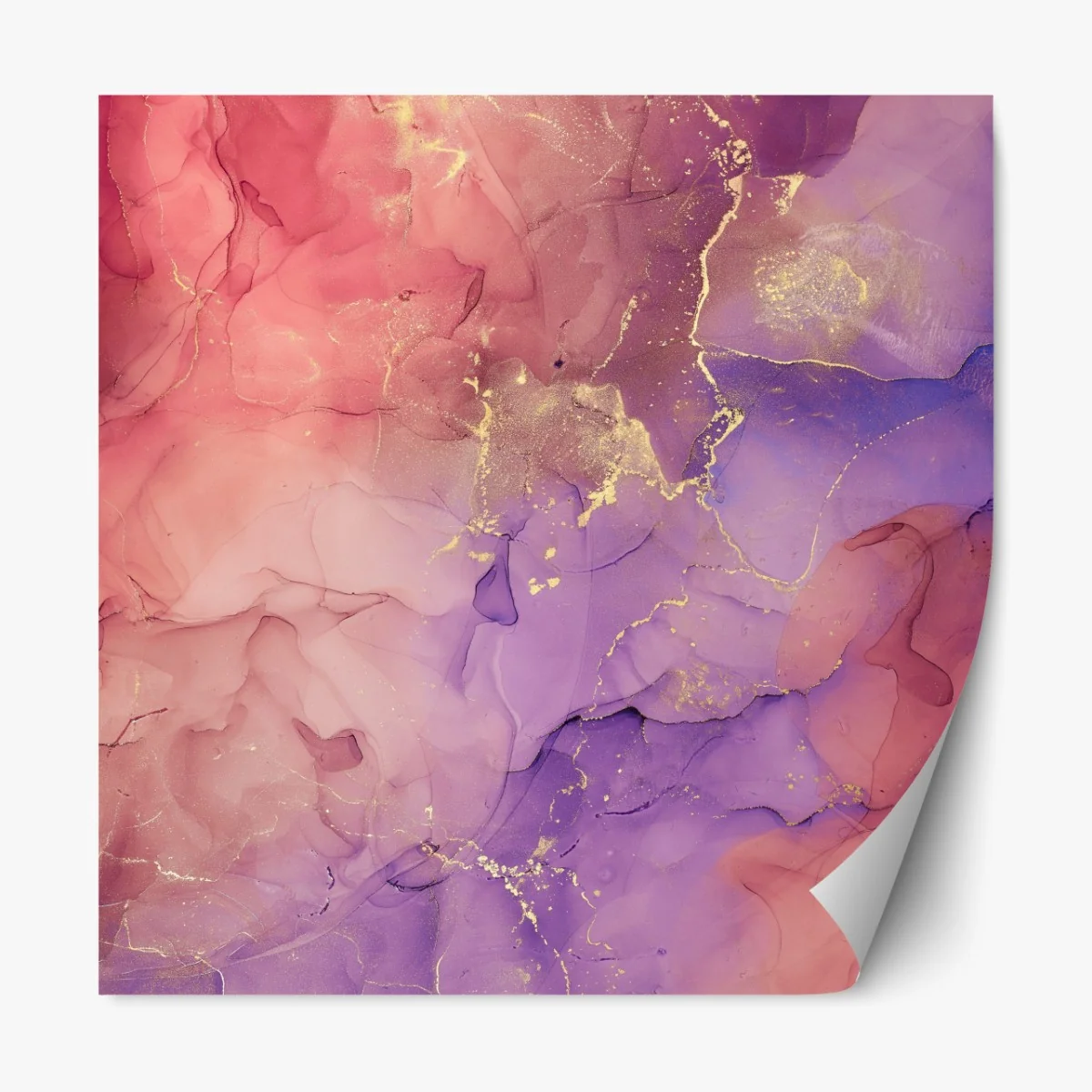 Naklejka repozycjonowalna eteryczna różowo-fioletowa marmurowa grafika – Wallissimo® Naklejka repozycjonowalna eteryczna różowo-fioletowa marmurowa grafika – Wallissimo®