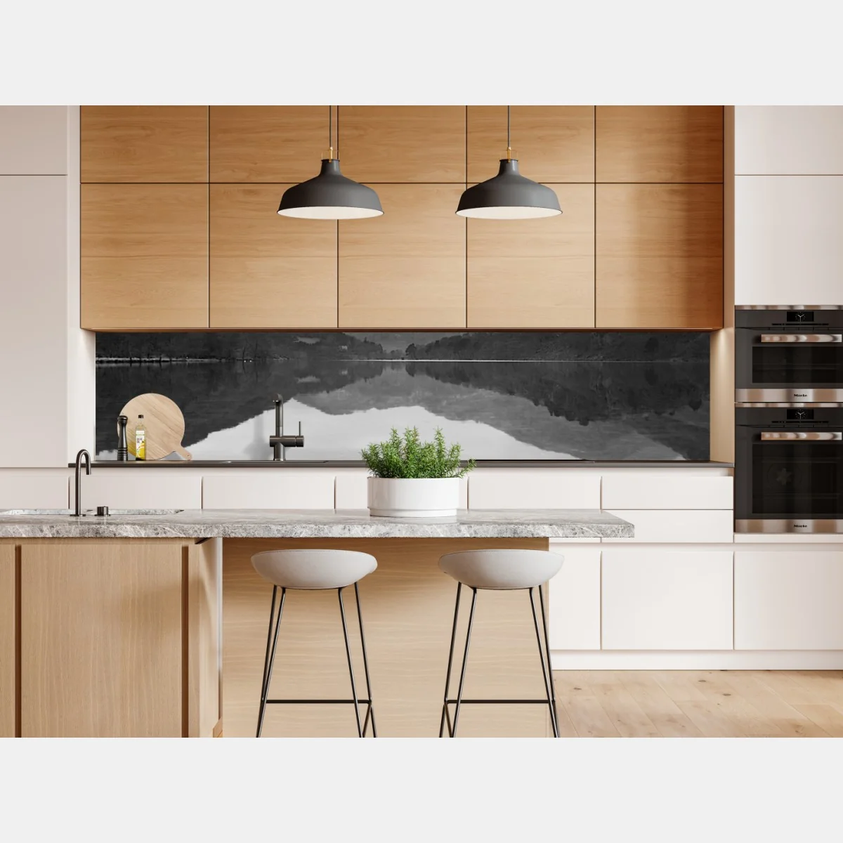 Naklejka repozycjonowalna spokojne jezioro z górskim odbiciem – Wallissimo® Naklejka repozycjonowalna spokojne jezioro z górskim odbiciem – Wallissimo®