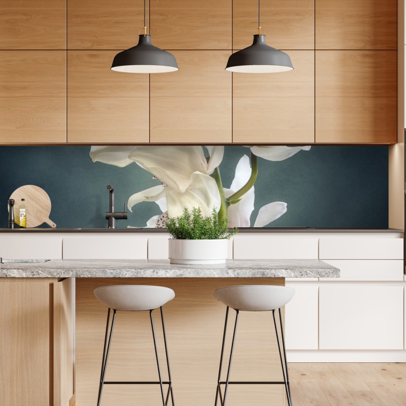 Naklejka repozycjonowalna ornamentalny złoty wzór chmur – Wallissimo®