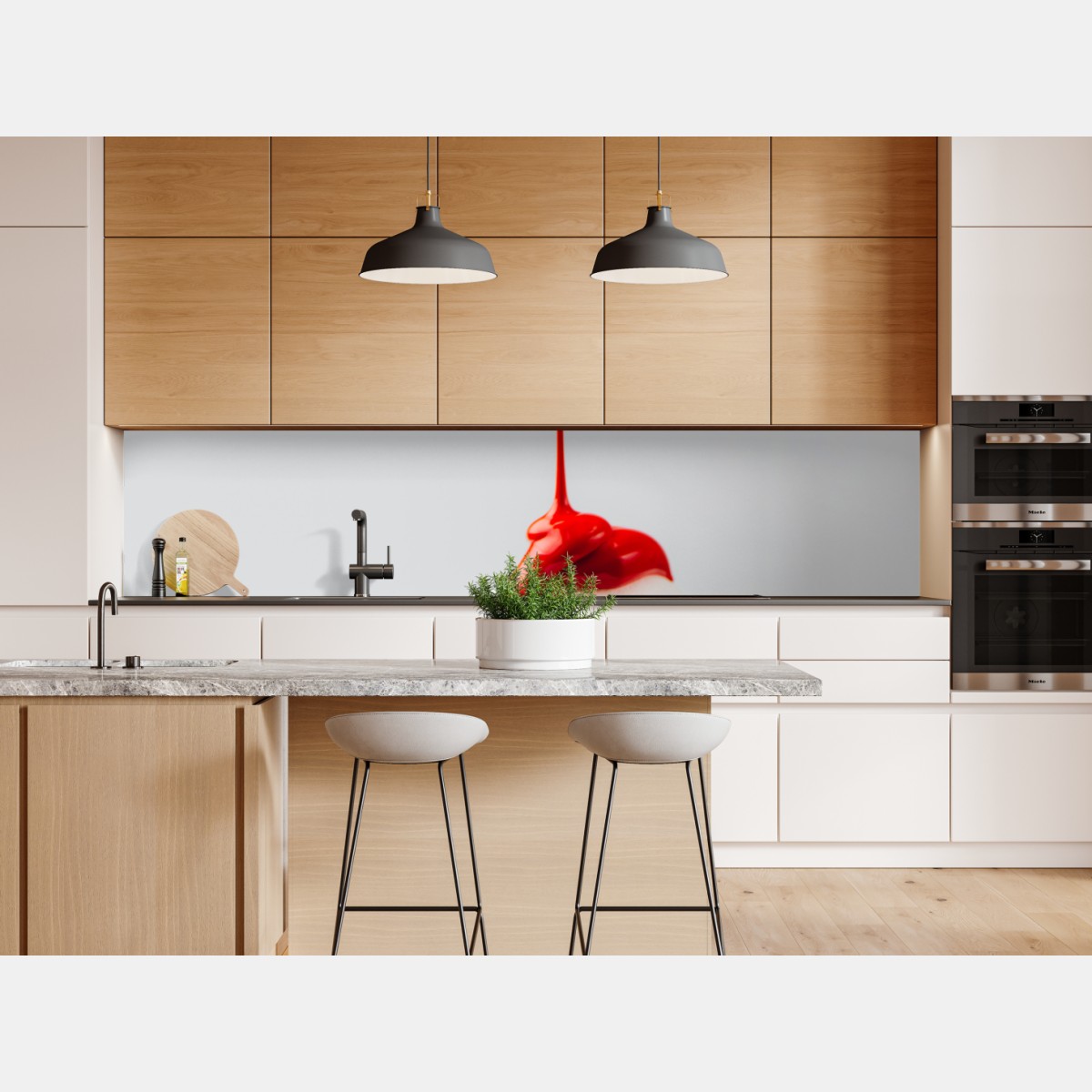 Naklejka repozycjonowalna czerwona kropla na białym jajku – Wallissimo® Naklejka repozycjonowalna czerwona kropla na białym jajku – Wallissimo®