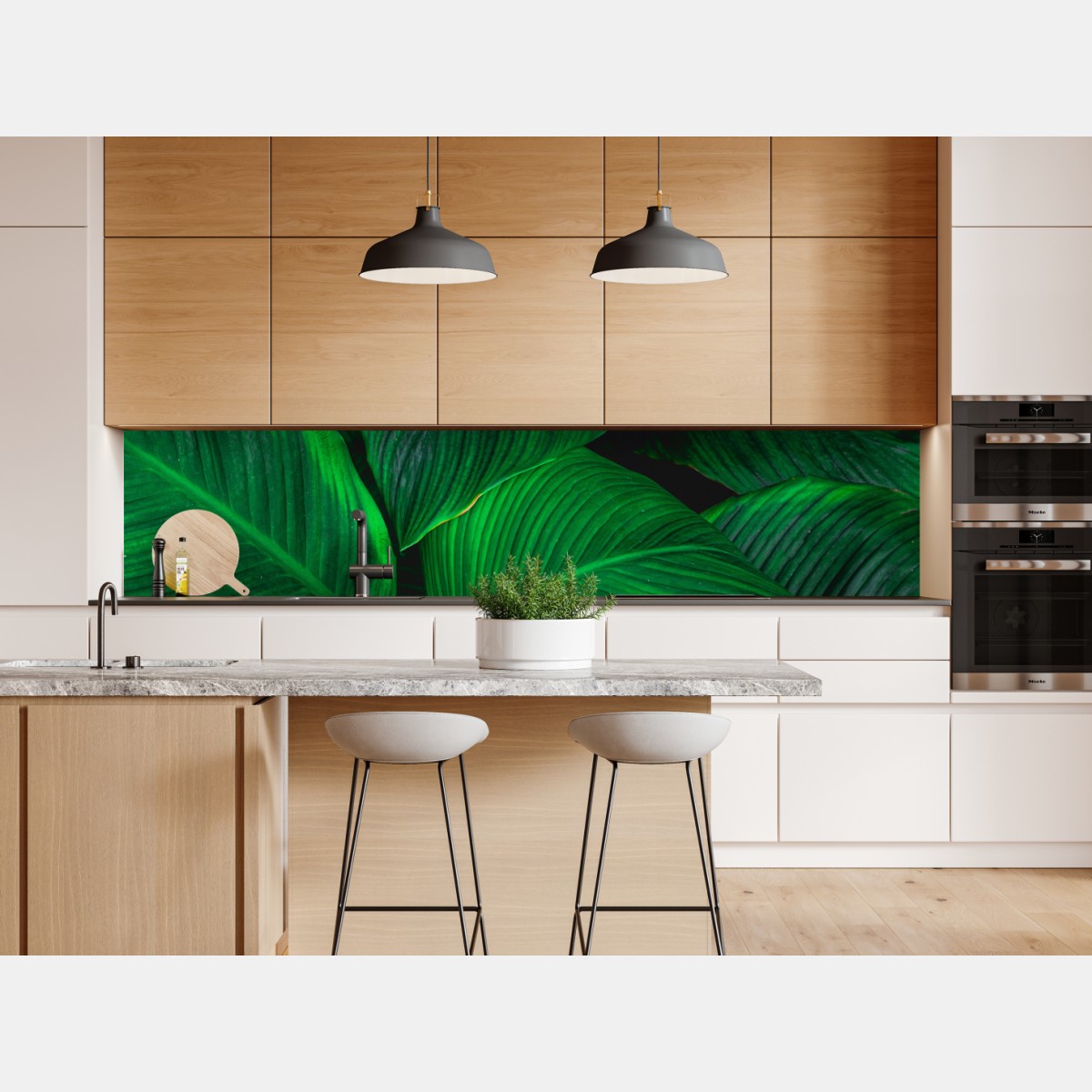 Naklejka repozycjonowalna bujne tropikalne liście – Wallissimo® Naklejka repozycjonowalna bujne tropikalne liście – Wallissimo®