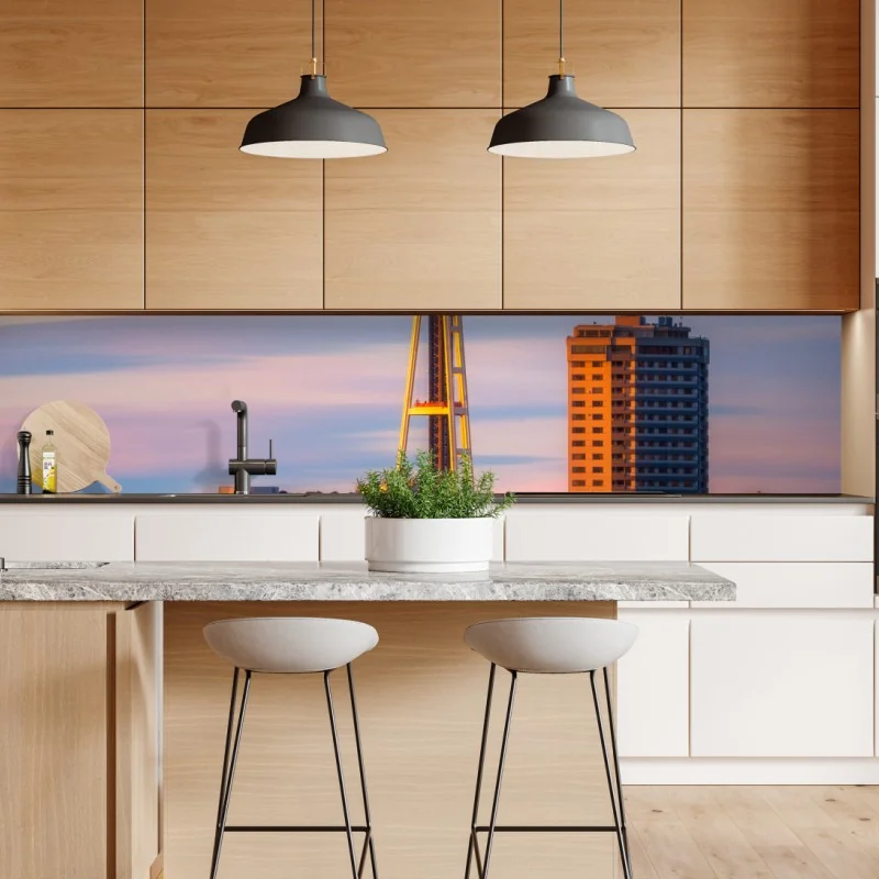 Naklejka repozycjonowalna pawie i czaple w kwiatowej scenie – Wallissimo®