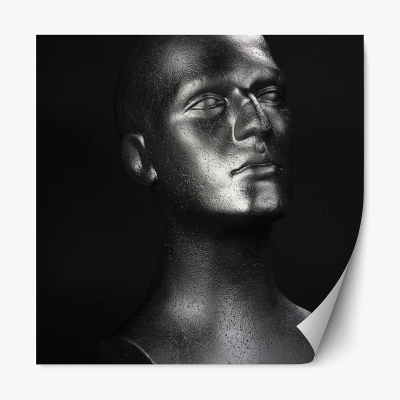 Naklejka repozycjonowalna czarne popiersie manekina