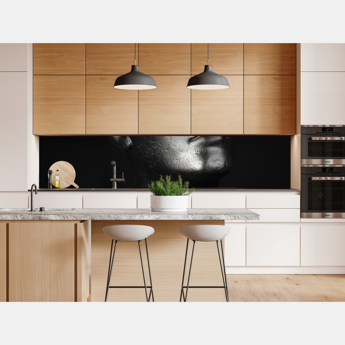 Naklejka repozycjonowalna czarne popiersie manekina – Wallissimo® Naklejka repozycjonowalna czarne popiersie manekina – Wallissimo®