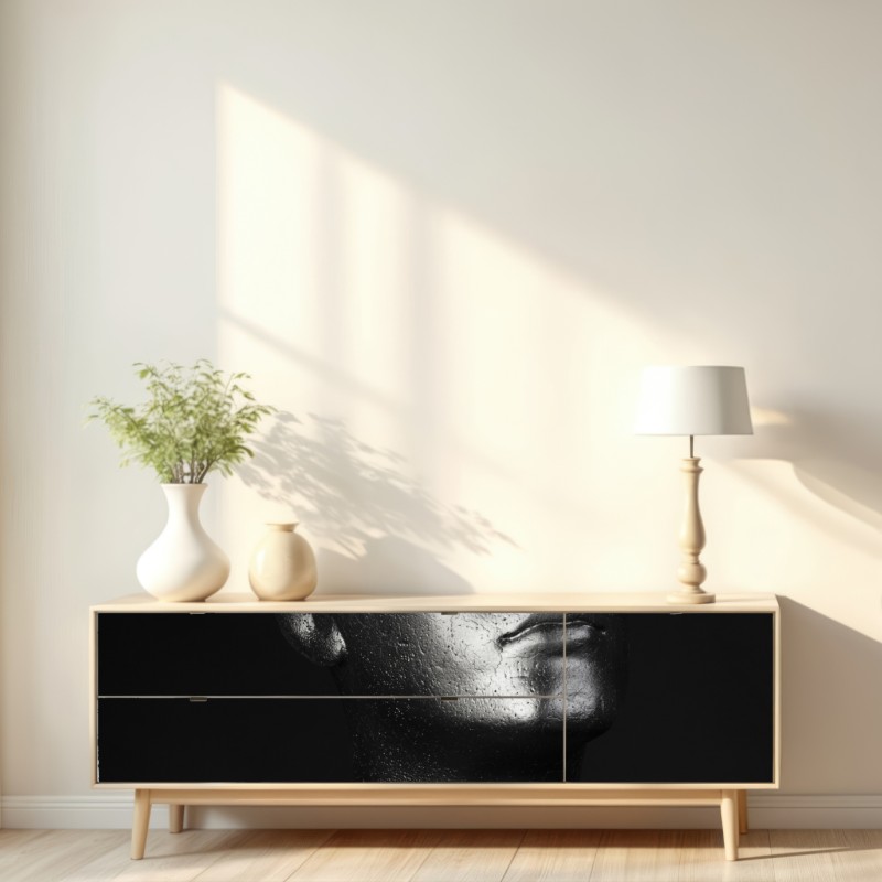 Naklejka repozycjonowalna czarne popiersie manekina – Wallissimo® Naklejka repozycjonowalna czarne popiersie manekina – Wallissimo®