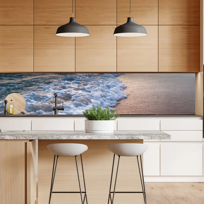 Naklejka repozycjonowalna biały marmur ze złotymi żyłkami – Wallissimo®