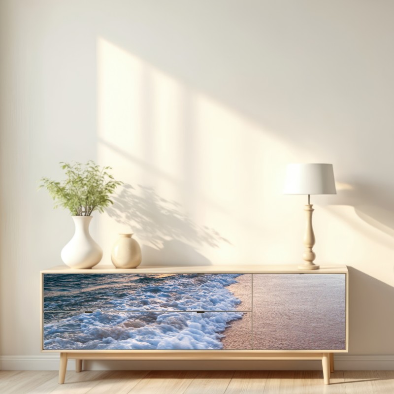 Naklejka repozycjonowalna spokojny wschód słońca nad brzegiem oceanu – Wallissimo® Naklejka repozycjonowalna spokojny wschód słońca nad brzegiem oceanu – Wallissimo®