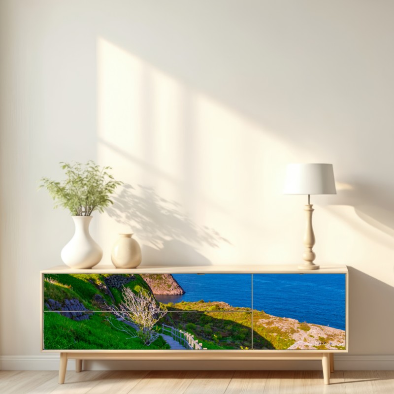 Naklejka repozycjonowalna nadmorska ścieżka z widokiem na morze – Wallissimo® Naklejka repozycjonowalna nadmorska ścieżka z widokiem na morze – Wallissimo®