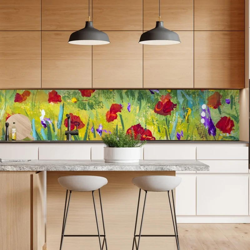 Naklejka repozycjonowalna dwa konie na mglistym wzgórzu, Wyspy Owcze – Wallissimo®