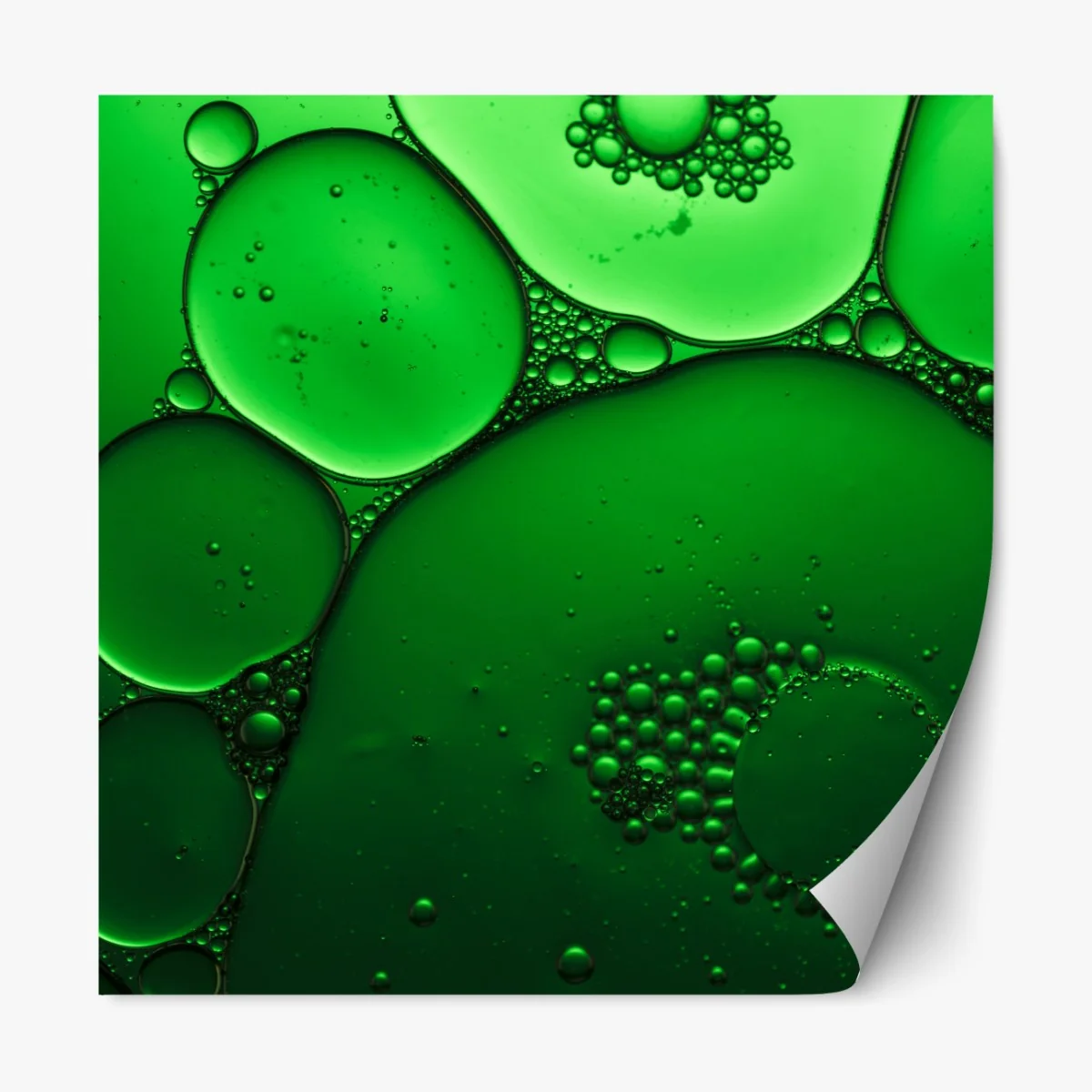 Naklejka repozycjonowalna zielone bańki abstrakcyjna kompozycja – Wallissimo® Naklejka repozycjonowalna zielone bańki abstrakcyjna kompozycja – Wallissimo®