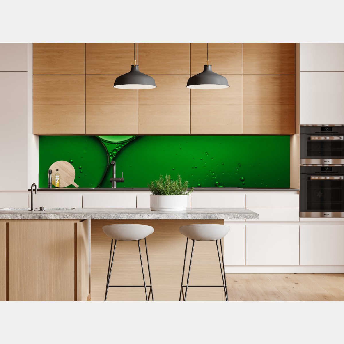 Naklejka repozycjonowalna zielone bańki abstrakcyjna kompozycja – Wallissimo® Naklejka repozycjonowalna zielone bańki abstrakcyjna kompozycja – Wallissimo®