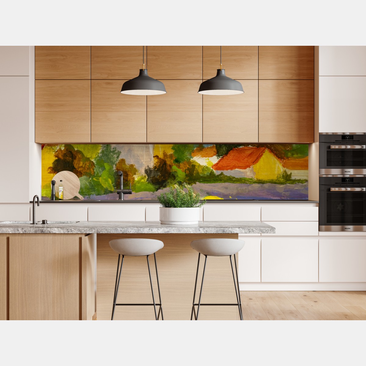 Naklejka repozycjonowalna lawendowe pola o zachodzie słońca – Wallissimo® Naklejka repozycjonowalna lawendowe pola o zachodzie słońca – Wallissimo®