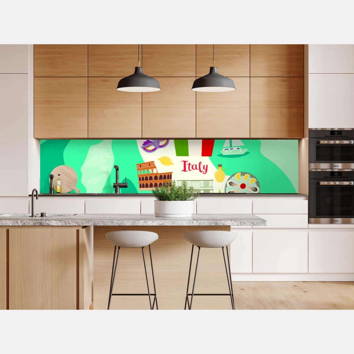 Naklejka repozycjonowalna Włochy mapa turystyczna z ikonicznymi zabytkami – Wallissimo® Naklejka repozycjonowalna Włochy mapa turystyczna z ikonicznymi zabytkami – Wallissimo®