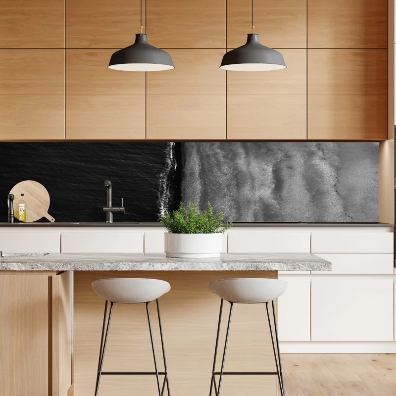 Naklejka repozycjonowalna japoński niebieski wzór seigaiha – Wallissimo®