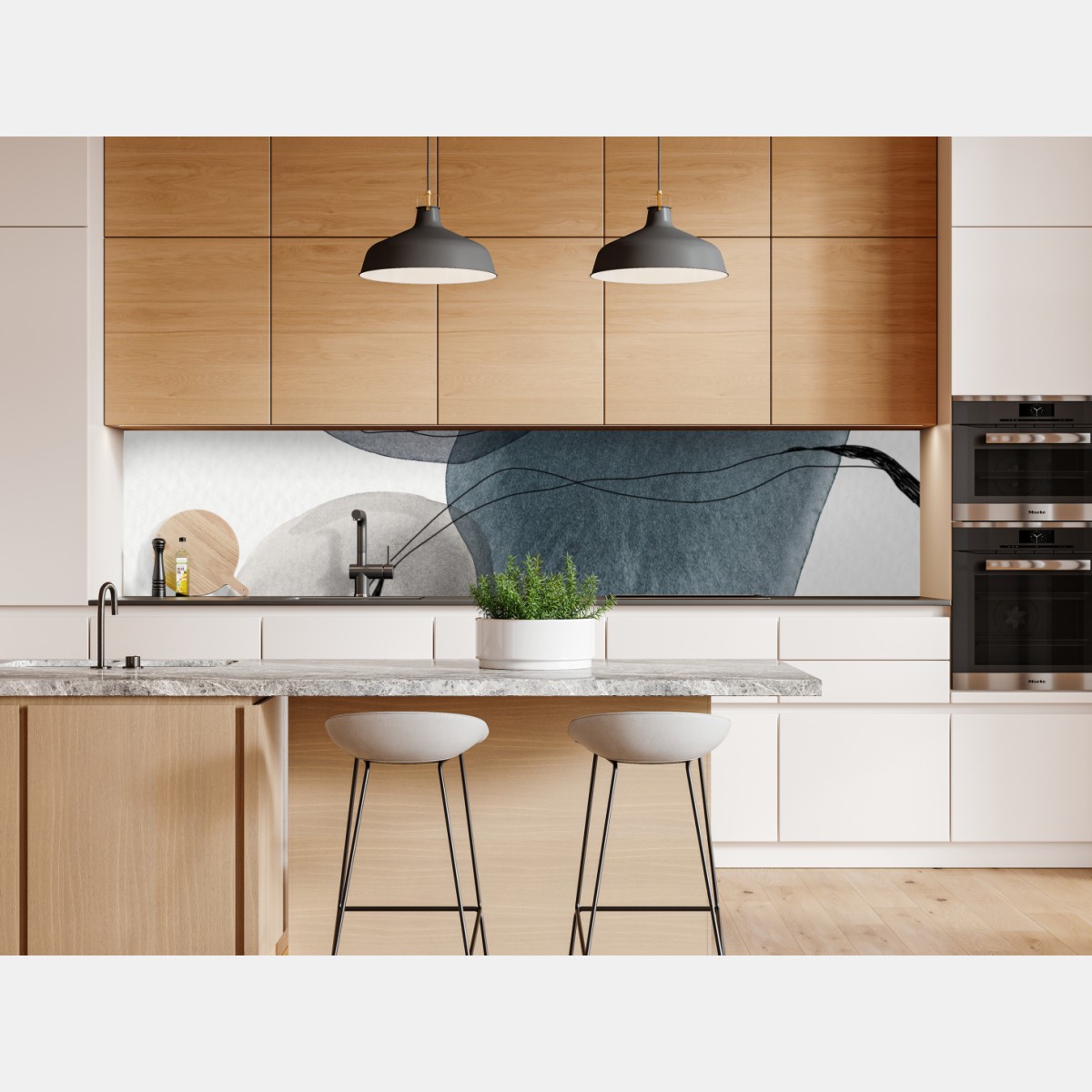 Naklejka repozycjonowalna spokojne niebieskie akwarelowe kule – Wallissimo® Naklejka repozycjonowalna spokojne niebieskie akwarelowe kule – Wallissimo®