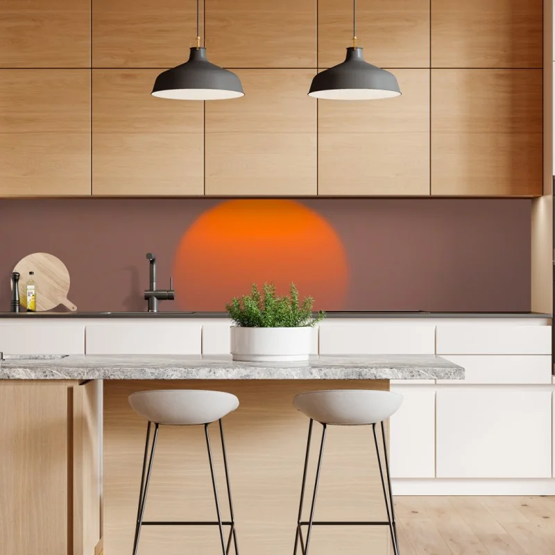 Naklejka repozycjonowalna zimowy las brzozowy ze złotym świtem – Wallissimo®