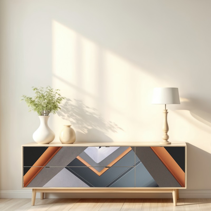 Naklejka repozycjonowalna minimalistyczne geometryczne wnętrze z świetlikiem – Wallissimo® Naklejka repozycjonowalna minimalistyczne geometryczne wnętrze z świetlikiem – Wallissimo®