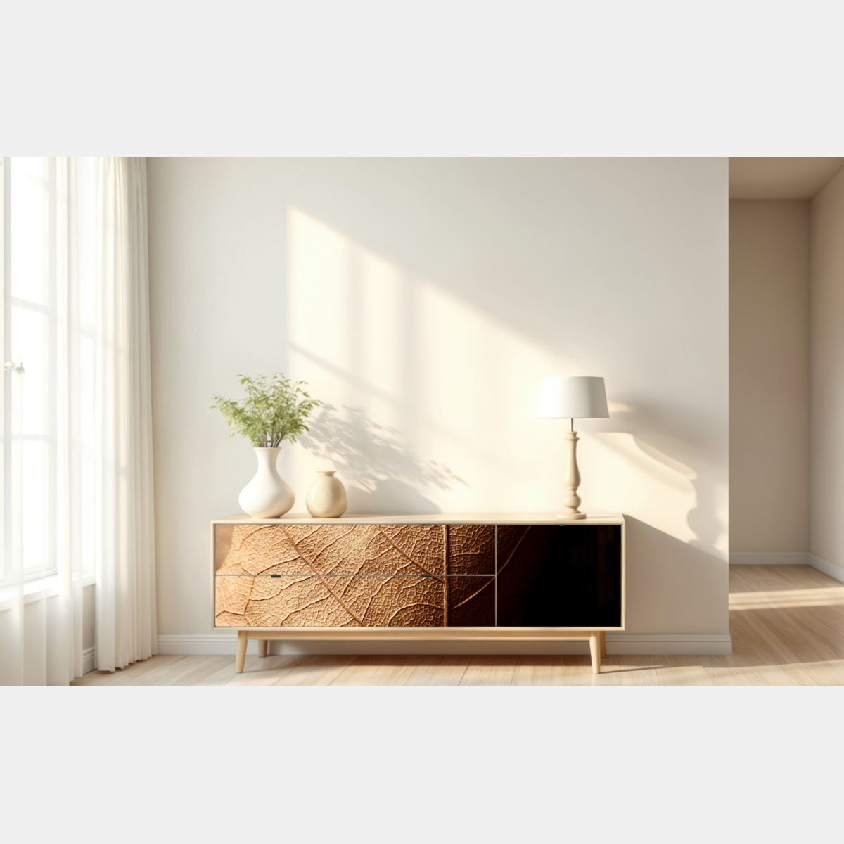 Naklejka repozycjonowalna tekstura suchego liścia w zbliżeniu – Wallissimo® Naklejka repozycjonowalna tekstura suchego liścia w zbliżeniu – Wallissimo®