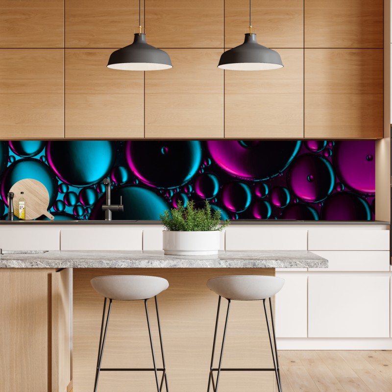 Naklejka repozycjonowalna czerwony botaniczny wzór liści – Wallissimo®