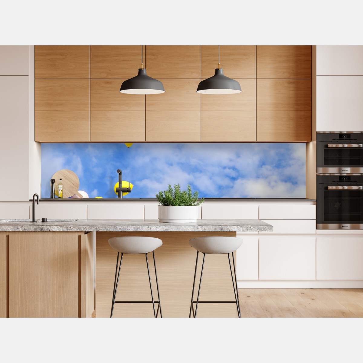 Naklejka repozycjonowalna kolorowe balony unoszące się w niebie – Wallissimo® Naklejka repozycjonowalna kolorowe balony unoszące się w niebie – Wallissimo®