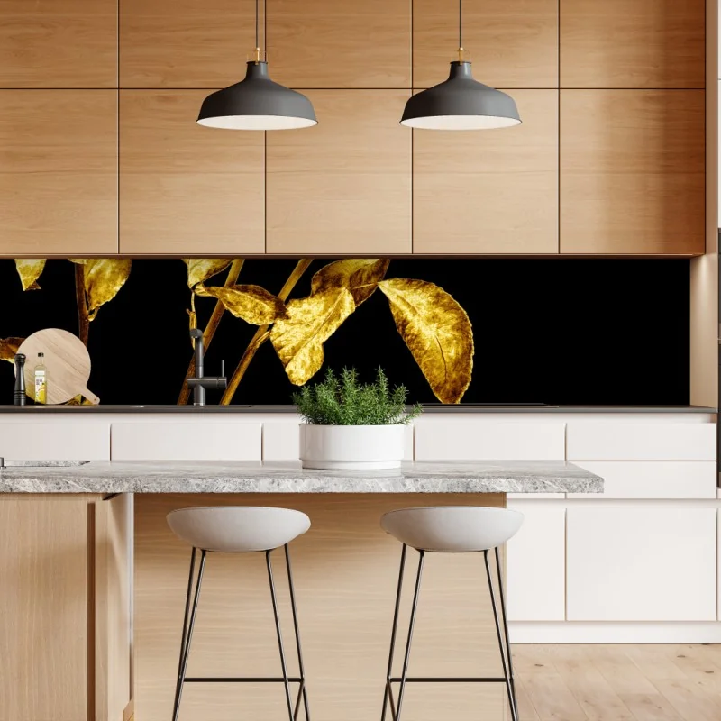 Naklejka repozycjonowalna słoneczne podwórko pełne kwiatów i zielonych drzwi – Wallissimo®