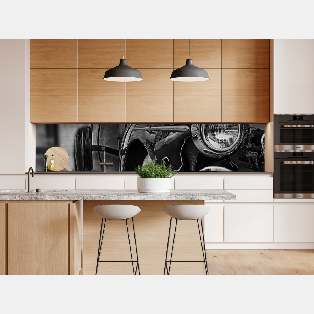 Naklejka repozycjonowalna zabytkowy klasyczny samochód na brukowanej ulicy – Wallissimo® Naklejka repozycjonowalna zabytkowy klasyczny samochód na brukowanej ulicy – Wallissimo®