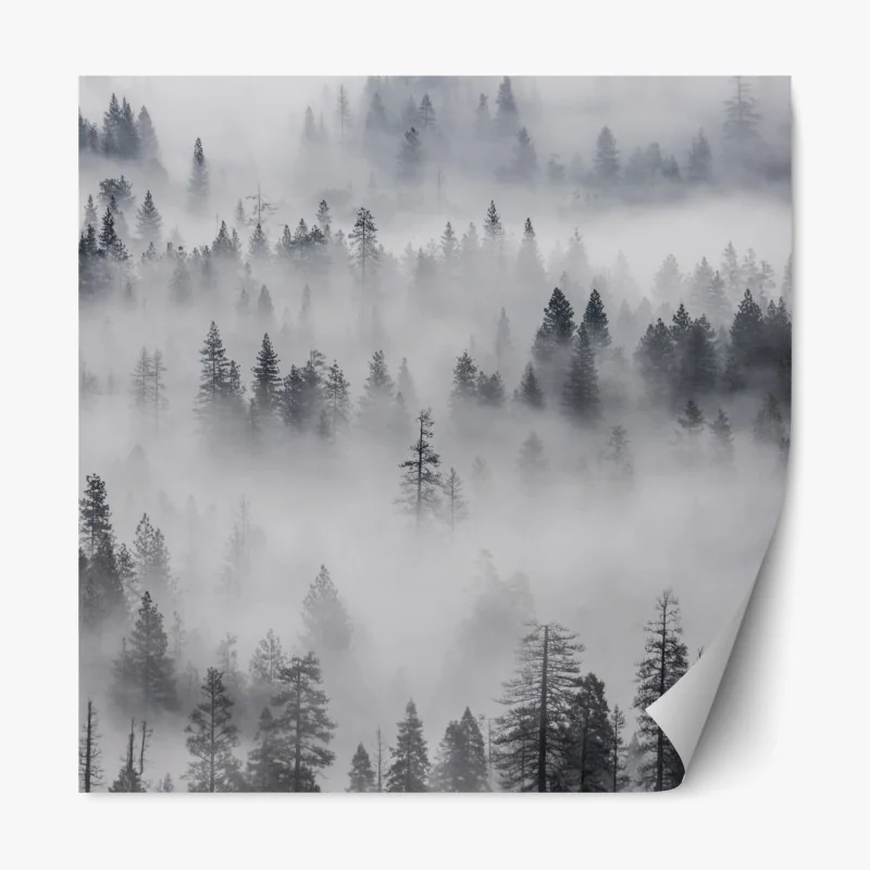 Naklejka repozycjonowalna perspektywa Mostu Brooklyńskiego w monochromie – Wallissimo®