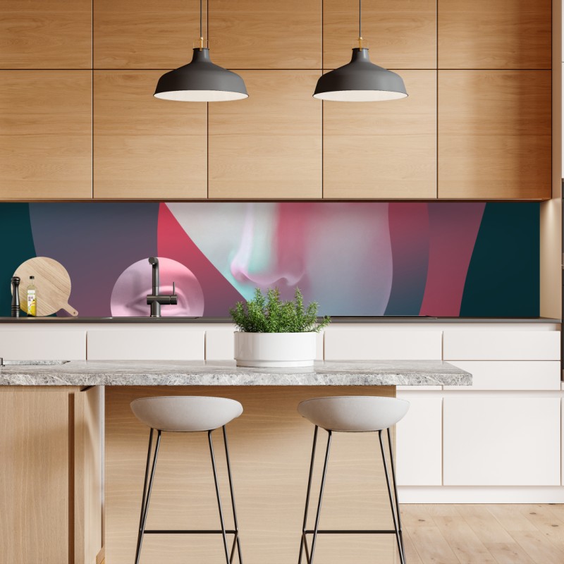 Naklejka repozycjonowalna pastelowy wzór z jednorożcami i tęczami – Wallissimo®