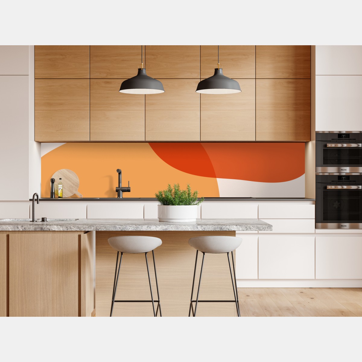 Naklejka repozycjonowalna ciepłe abstrakcyjne formy – Wallissimo® Naklejka repozycjonowalna ciepłe abstrakcyjne formy – Wallissimo®