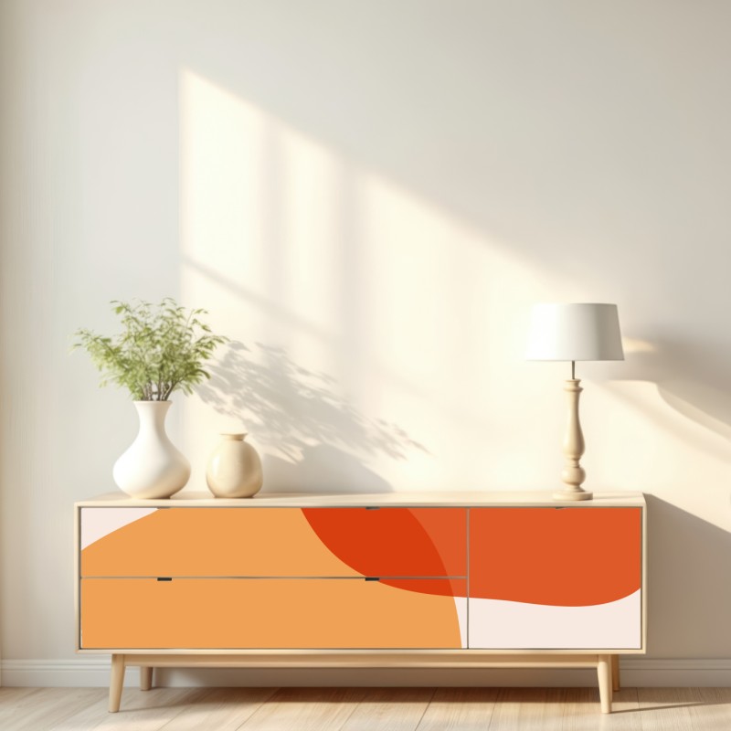 Naklejka repozycjonowalna ciepłe abstrakcyjne formy – Wallissimo® Naklejka repozycjonowalna ciepłe abstrakcyjne formy – Wallissimo®