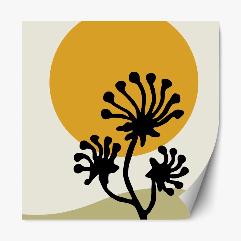 Naklejka repozycjonowalna spokojne drewniane molo o zachodzie słońca – Wallissimo®