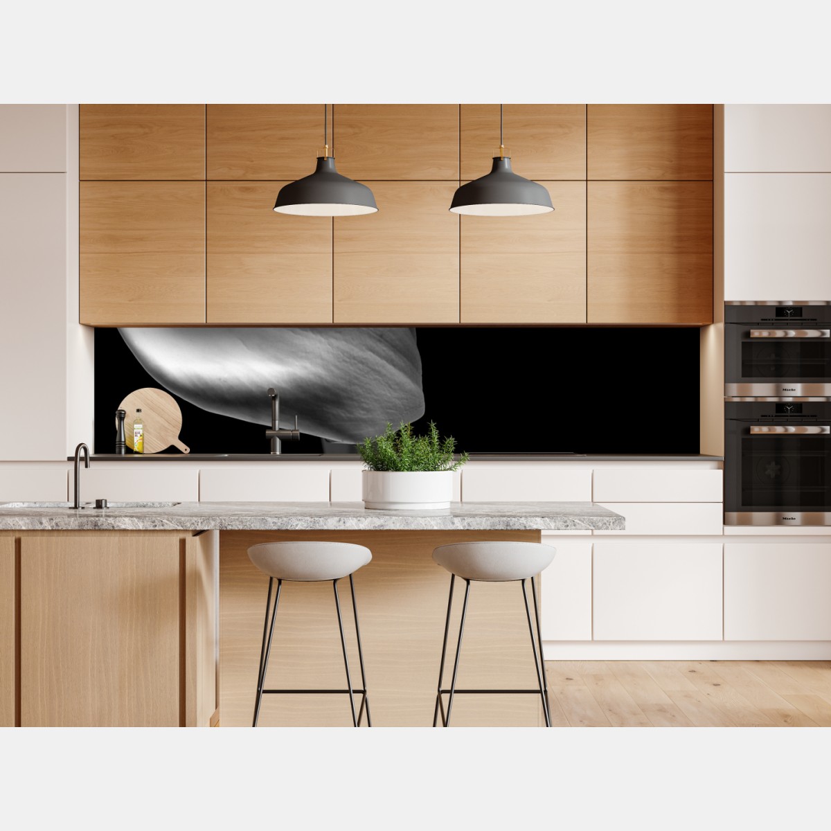 Naklejka repozycjonowalna eleganckie kielichy kalii w monochromie – Wallissimo® Naklejka repozycjonowalna eleganckie kielichy kalii w monochromie – Wallissimo®