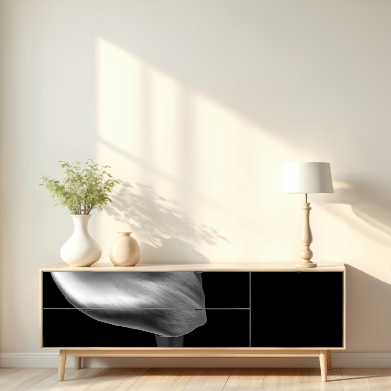 Naklejka repozycjonowalna eleganckie kielichy kalii w monochromie – Wallissimo® Naklejka repozycjonowalna eleganckie kielichy kalii w monochromie – Wallissimo®