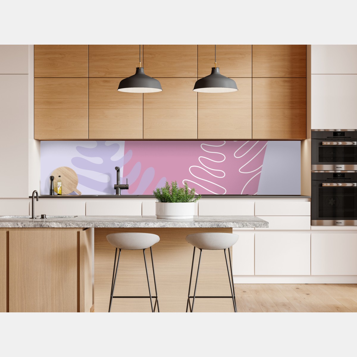 Naklejka repozycjonowalna delikatna pastelowa kompozycja botaniczna – Wallissimo® Naklejka repozycjonowalna delikatna pastelowa kompozycja botaniczna – Wallissimo®