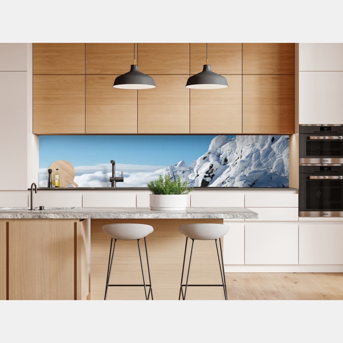 Naklejka repozycjonowalna spokojny zimowy krajobraz górski – Wallissimo® Naklejka repozycjonowalna spokojny zimowy krajobraz górski – Wallissimo®