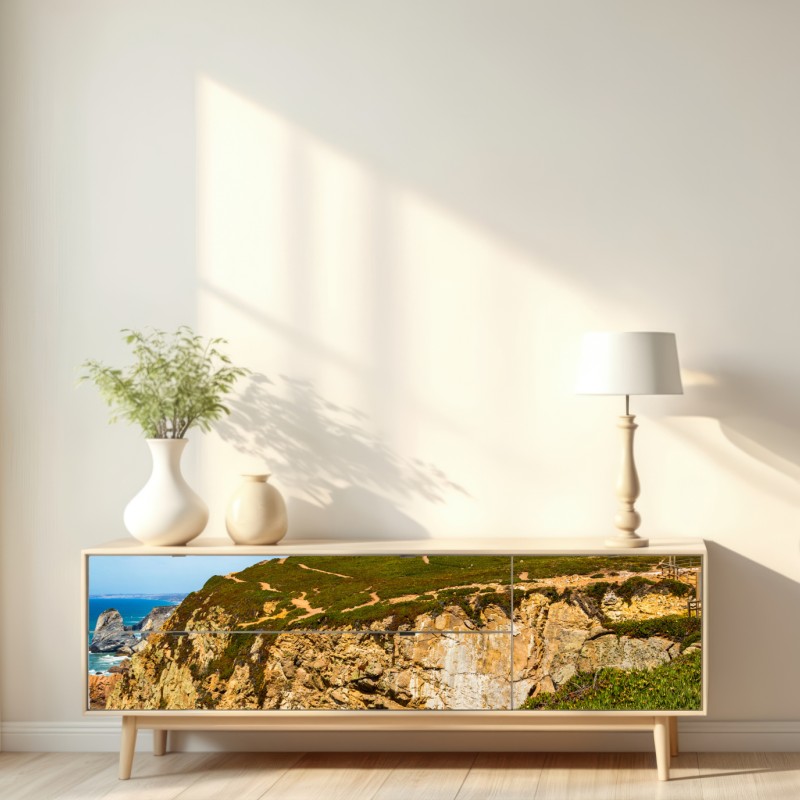 Naklejka repozycjonowalna latarnia morska na klifach Cabo da Roca – Wallissimo® Naklejka repozycjonowalna latarnia morska na klifach Cabo da Roca – Wallissimo®